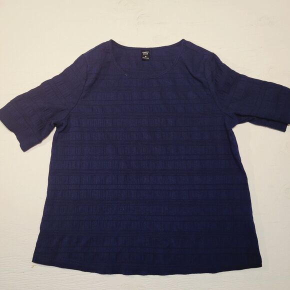 2 Piece Women's Lounge Set Blue Emery Rose Medium Wide Leg Stretch Waist - Picture 4 of 11